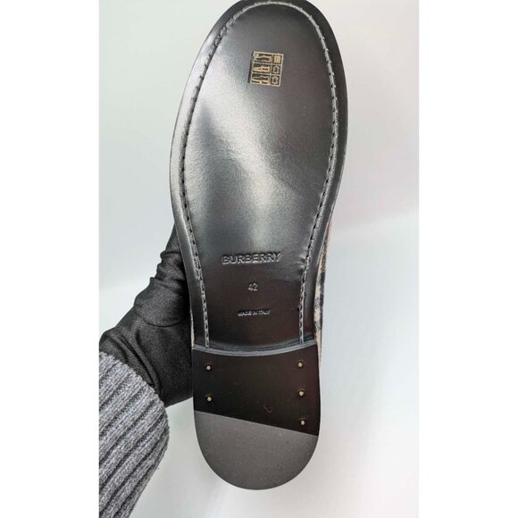 Burberry Men’s Hackney Check Wool Loafers Archive Beige EU42 8071912 - Picture 6 of 11